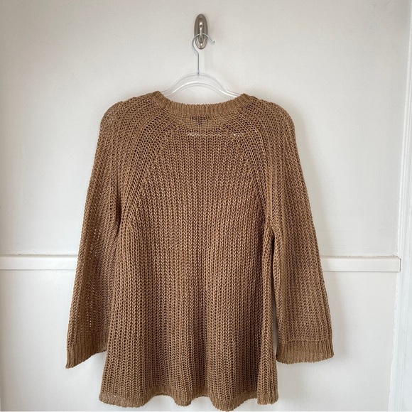 J. Crew Relaxed-Fit Tan Linen Beach Sweater - Picture 8 of 10